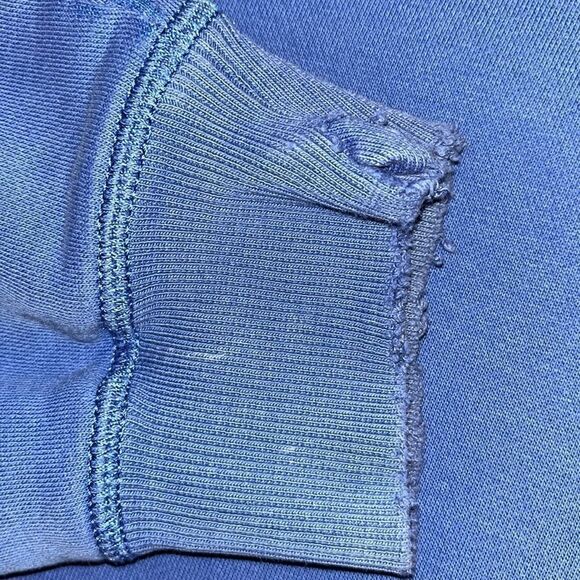 Blue Nike worn stained spotted full zipper hooded hoodie sweatshirt jacket L - Picture 6 of 6